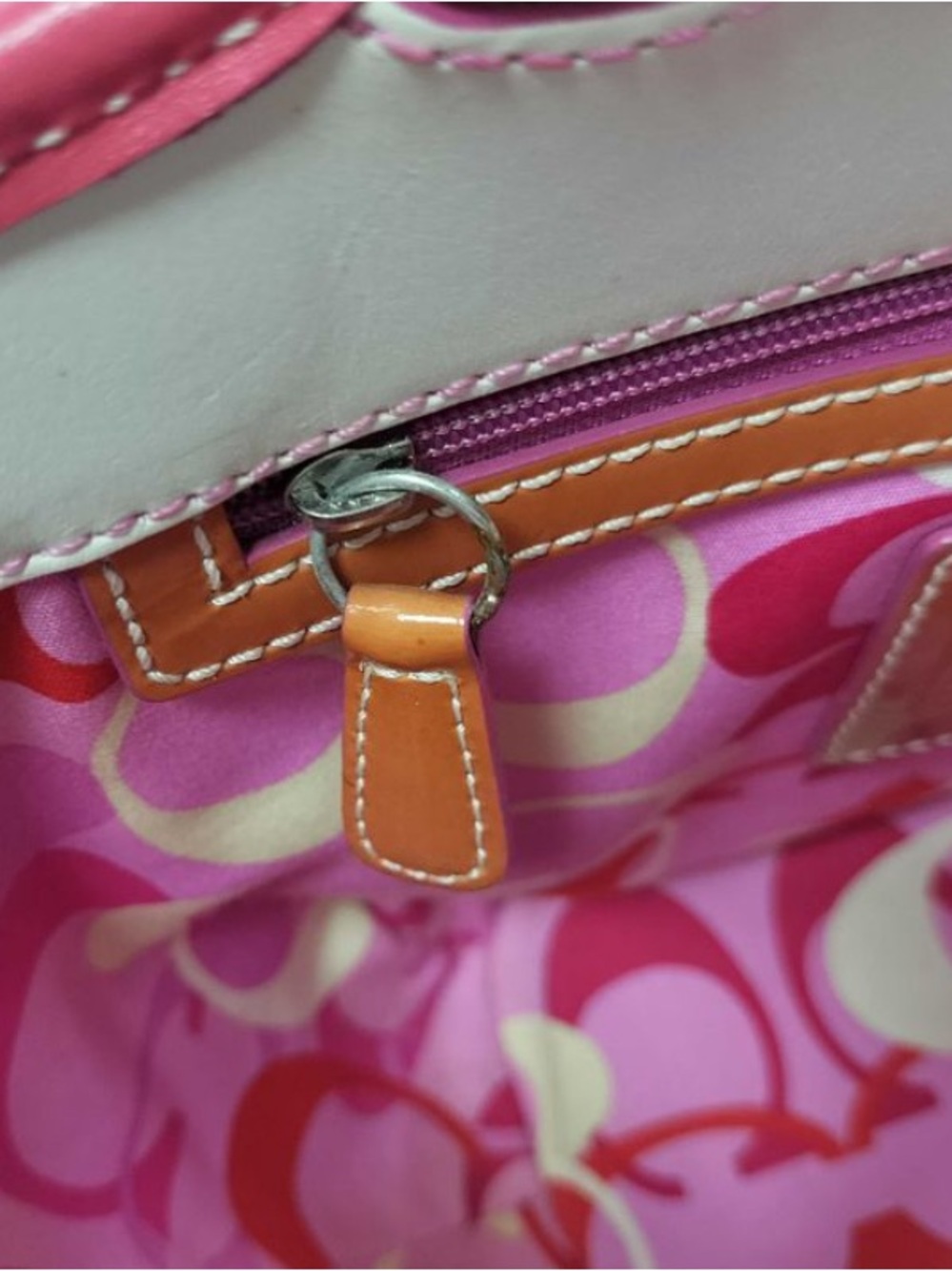 Coach Woven Straw & Pink Leather Butterfly Handbag NWOT+Charms - Picture 8 of 14